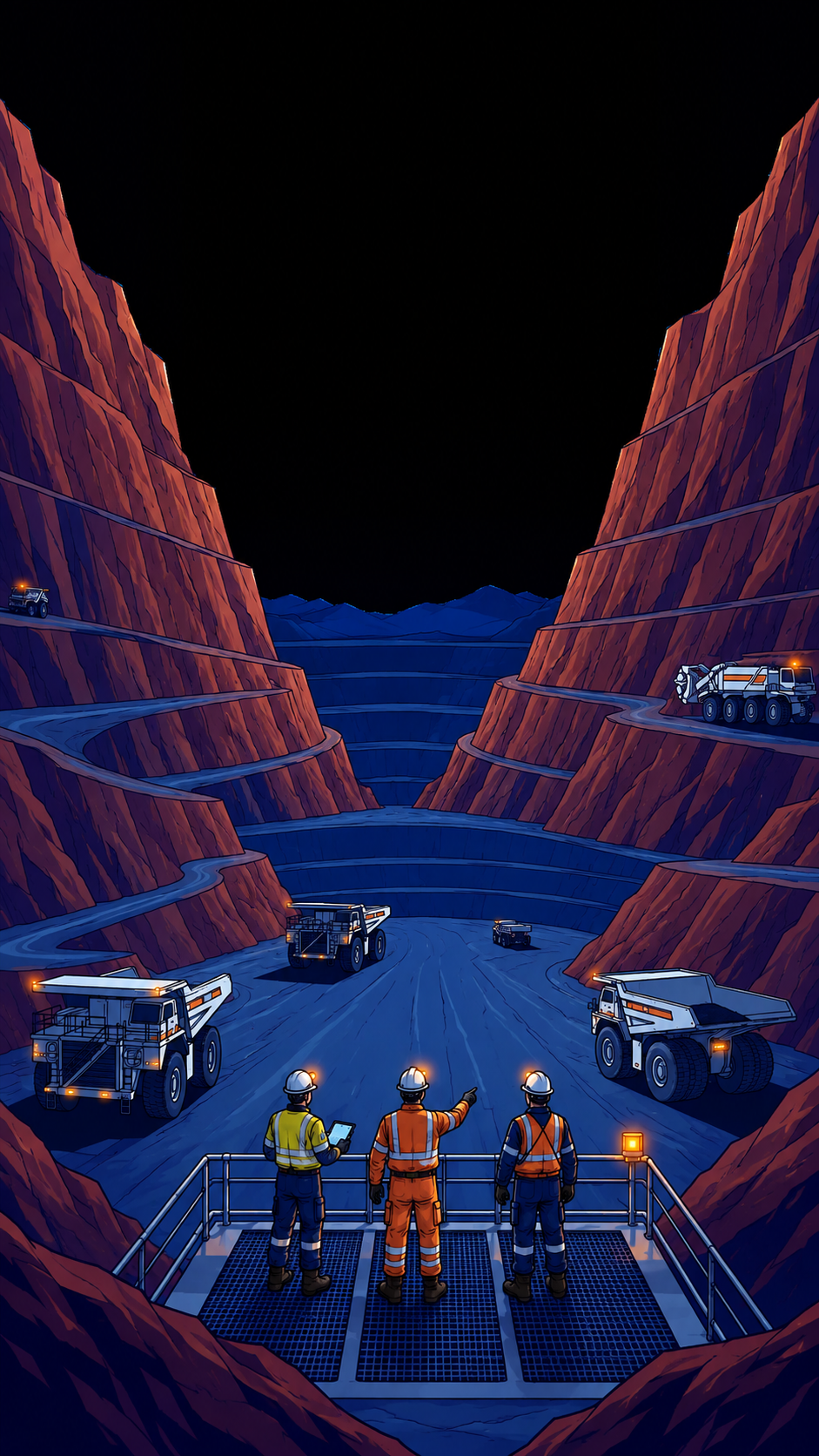 SBIPL mining operations at night